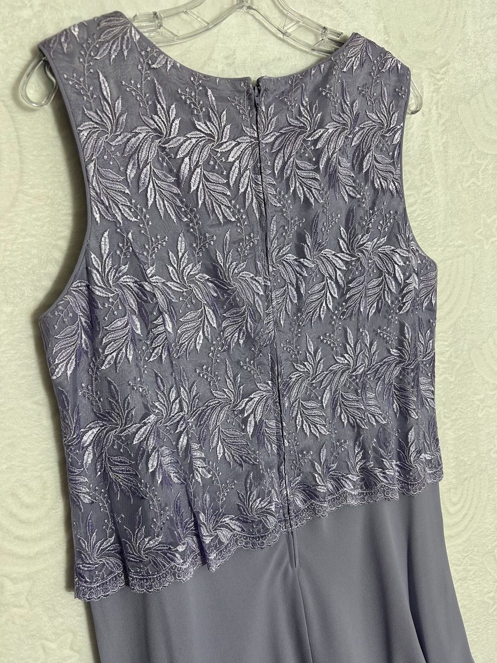 Michaelangelo Lilac Embroidered Sleeveless Dress Vintage